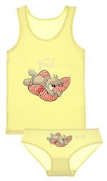 Donella Παιδικό Σετ Βρακάκι με Φανελάκι Κίτρινο 2τμχ