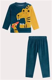 Dpam Παιδική Πιτζάμα Χειμωνιάτικη Βελούδινη Μπλε