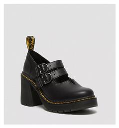 Dr. Martens Δερμάτινες Γόβες με Χαμηλό Τακούνι Μαύρες