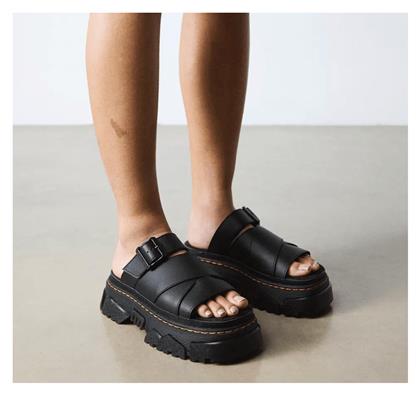 Dr. Martens Slide Δερμάτινα Σανδάλια Μαύρα