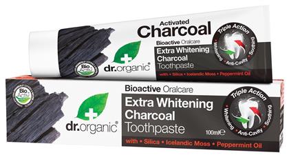 Dr.Organic Extra Whitening Charcoal Toothpaste Λευκαντική Οδοντόκρεμα με Ενεργό Άνθρακα 100ml