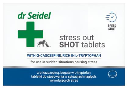 Dr Seidel Stress Out Shot Συμπλήρωμα Διατροφής Σκύλου Γάτας Στρες Κροτοφοβία 10tabs
