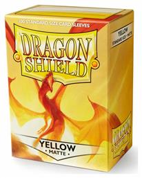 Dragon Shield Matte Yellow Sleeves Standard Size 100τμχ από το Public