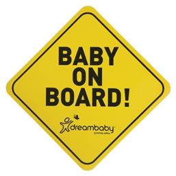 Dreambaby Σήμα Baby on Board με Βεντούζα Κίτρινο