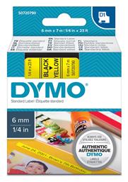 Dymo 43618 Ταινία Ετικετογράφου 7m x 6mm σε Μαύρο Χρώμα από το e-shop