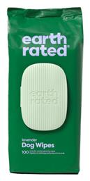 Earth Rated Μαντηλάκια Σκύλου για Καθαρισμό Πατούσας με Άρωμα Λεβάντα χωρίς Αλκοόλ Λευκό