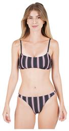 Emerson Set Bikini Ριγέ Μπουστάκι Μαύρο