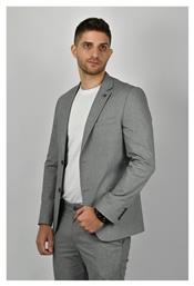 Endeson Fashion Ανδρικό Σακάκι με Στενή Εφαρμογή Γκρι