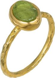 Επίχρυσο δαχτυλίδι 925 Oval Peridot 037092 037092 Ασήμι