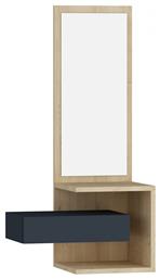 Έπιπλο Εισόδου με Καθρέπτη Φυσικό / Ανθρακί 49.1x31.3x90εκ.