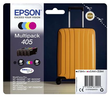 Epson 405 Γνήσιο Πακέτο 4 Μελανιών Εκτυπωτή InkJet Κίτρινο / Κυανό / Ματζέντα / Μαύρο (C13T05G64010) από το Public