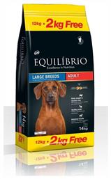 Equilibrio Adult Large 12kg Ξηρά Τροφή για Ενήλικους Σκύλους Μεγαλόσωμων Φυλών με Κοτόπουλο και Ρύζι