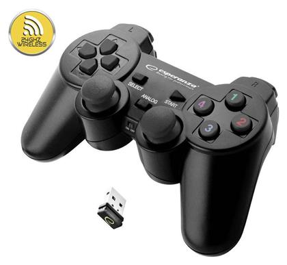 Esperanza Gladiator Ασύρματο Gamepad για PC / PS3 Black