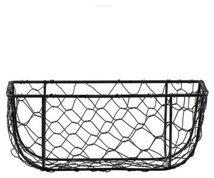 Espiel Φρουτιέρα Μεταλλική Μαύρη 23x15x9εκ.