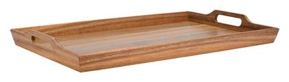 Estia Allure Ξύλινος Ορθογώνιος Δίσκος Σερβιρίσματος με Λαβές σε Καφέ Χρώμα 48x31x5cm