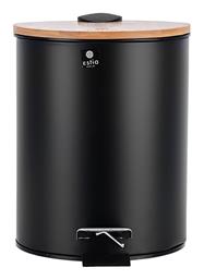 Estia Bamboo Essentials Inox Καλαθάκι Μπάνιου 5lt Μαύρο