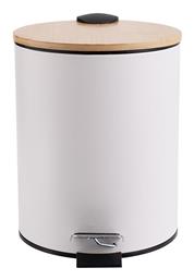 Estia Bamboo Essentials Inox Καλαθάκι Μπάνιου Soft Close 5lt Λευκό