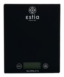 Estia Black Ψηφιακή Ζυγαριά Κουζίνας 1gr/5kg Μαύρη