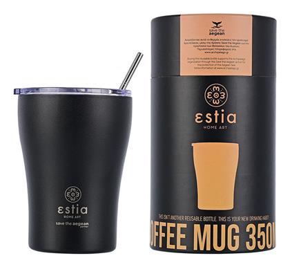 Estia Coffee Mug Save The Aegean 350ml Midnight Black