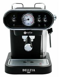 Estia Delizia Μηχανή Espresso 1050W Πίεσης 20bar Μαύρη