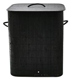Estia Essentials Καλάθι Απλύτων Bamboo Πτυσσόμενο 40x30x50cm Μαύρο