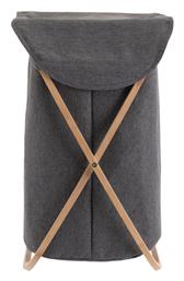 Estia Essentials Καλάθι Απλύτων Bamboo Πτυσσόμενο με Καπάκι 40x40x70cm Γκρι