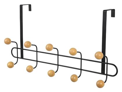 Κρεμαστρα Πορτας Μεταλλικη 52x7.5x23cm 10 Θεσεων Μαυρη
