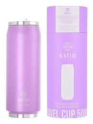 Estia Travel Flask Save Aegean Μπουκάλι Θερμός Matte Purple 500ml