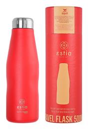 Estia Travel Flask Save the Aegean 500ml Scarlet Red