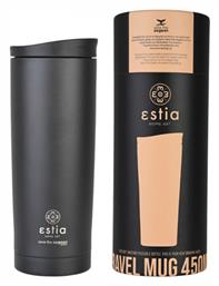 Estia Travel Ποτήρι Θερμός Ανοξείδωτο BPA Free Μαύρο 450ml