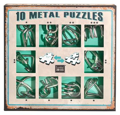 Eureka 10 Puzzles Γρίφος από Μέταλλο Green για 8+ Ετών 473357