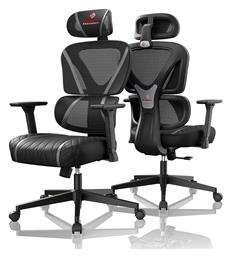 Eureka Ergonomic Norn Υφασμάτινη Καρέκλα Gaming Γκρι