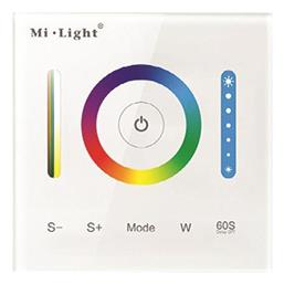 Eurolamp RGB 15A Επιτοίχιος Διακόπτης Dimmer χωρίς Πλαίσιο LED Αφής 360W σε Λευκό Χρώμα από το Esmarket