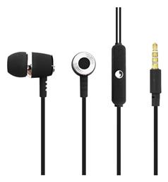 EV-202 In-ear Handsfree Ακουστικά με Βύσμα 3.5mm Μαύρο