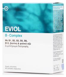 Eviol B-Complex Βιταμίνη για Ενέργεια, Ενίσχυση του Ανοσοποιητικού & το Νευρικό Σύστημα 60 μαλακές κάψουλες από το Pharm24