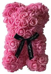 Factory Αρκουδάκι από Τεχνητά Τριαντάφυλλα Ροζ σε Κουτί