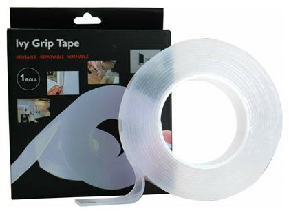 Factory Ivy Grip Tape Αυτοκόλλητη Ταινία Διπλής Όψης Διάφανη 1mx18mm