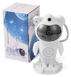 Factory Led Παιδικό Φωτιστικό Projector με Προβολή Αστεριών Λευκό