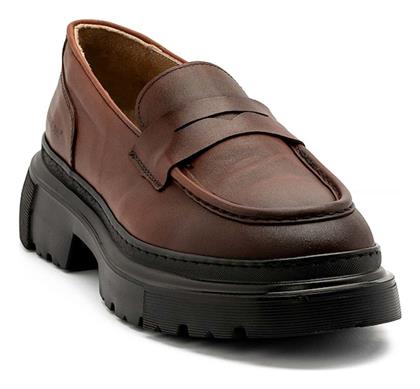 Fenomilano Δερμάτινα Ανδρικά Loafers σε Καφέ Χρώμα