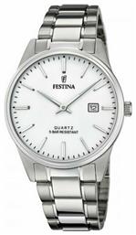 Festina Ρολόι Μπαταρίας με Μεταλλικό Μπρασελέ