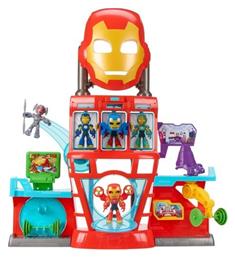 Φιγούρα Δράσης Hasbro Marvel Iron Man And His Awesome Friends με Ήχους Iron Quarters Playset για 3+ Ετών 7.6εκ.