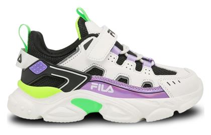 Fila Παιδικά Sneakers Ανατομικά με Σκρατς Λευκά