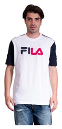 Fila Todd Ανδρικό T-shirt White / Peacoat με Λογότυπο