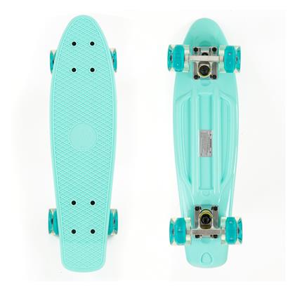 Fish Skateboards Mini Cruiser 6'' Complete Penny Board Τιρκουάζ με LED Ρόδες