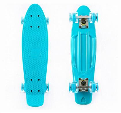 Fish Skateboards Mini Cruiser Led 6'' Complete Penny Board Μπλε από το Plus4u