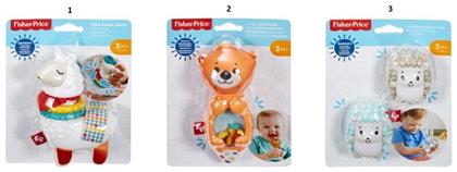 Fisher Price Animal Rassels Κουδουνίστρα για 3+ Μηνών από το Moustakas Toys