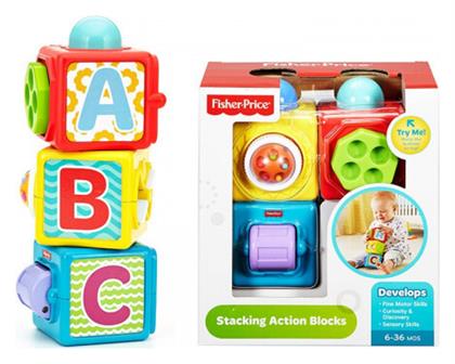 Fisher Price Stacking Action Blocks για 6+ Μηνών