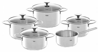 Fissler Copenhagen Σετ Κατσαρόλες από Ανοξείδωτο Ατσάλι Ασημί 5τμχ