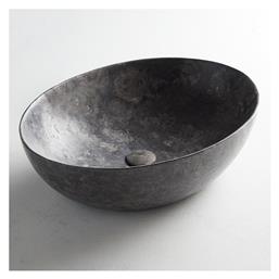 Fossil Malin Επικαθήμενος Νιπτήρας Μαρμάρινος 55x41cm Grey Marble