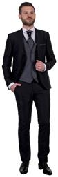 Fragosto Slim Fit Suit - Diamond Black